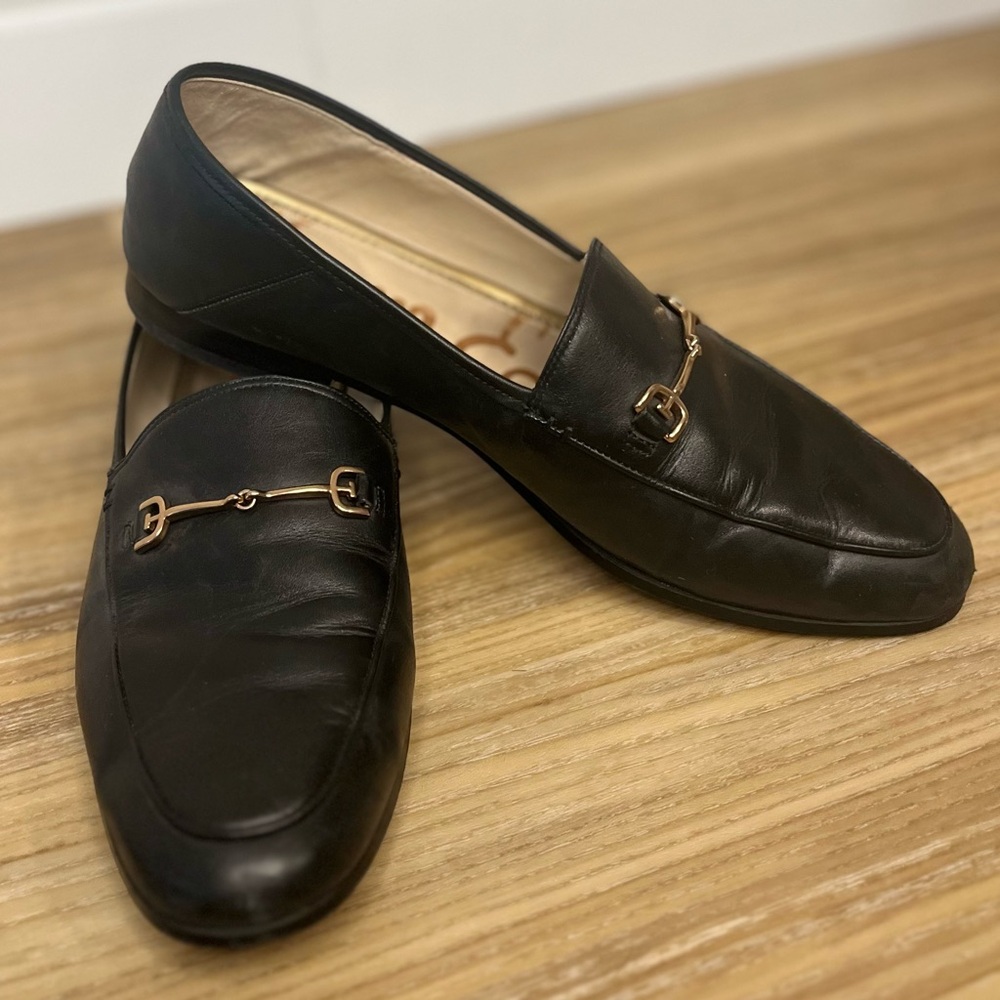 Lorraine black leather loafers